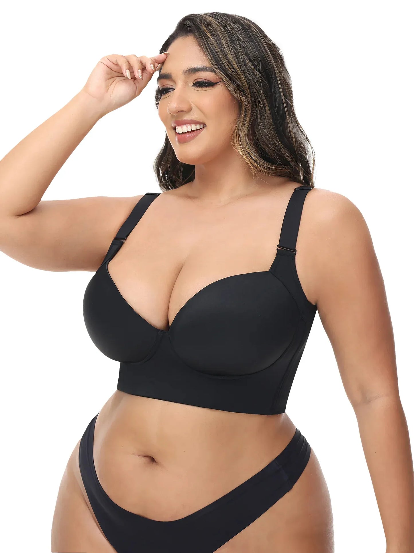 Button Full Cup plus Size Bra without Wire