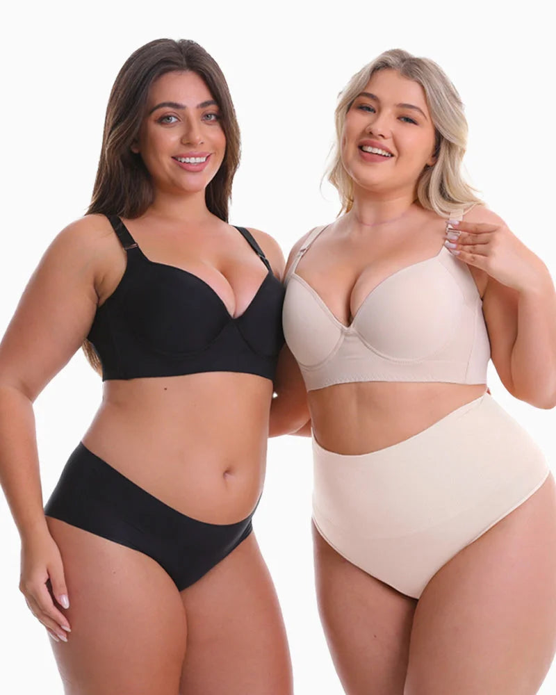 Button Full Cup plus Size Bra without Wire