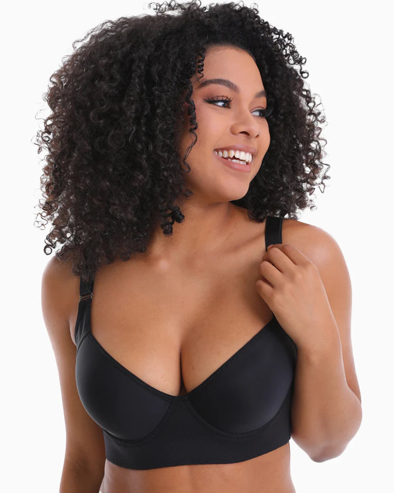 Button Full Cup plus Size Bra without Wire